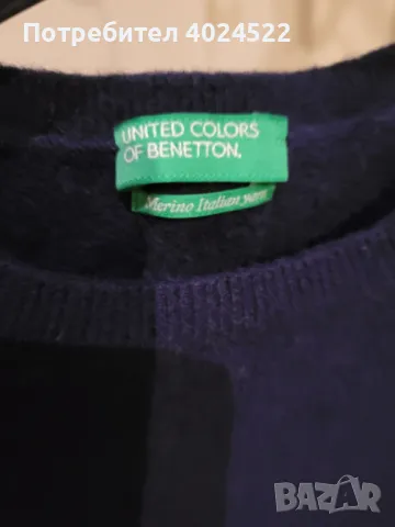 Детски вълнен мерино пуловер Benetton
