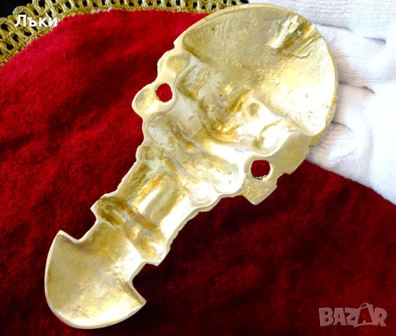 El Tumi перуански божествен бронзов кинжал,нож. , снимка 4 - Антикварни и старинни предмети - 50647004