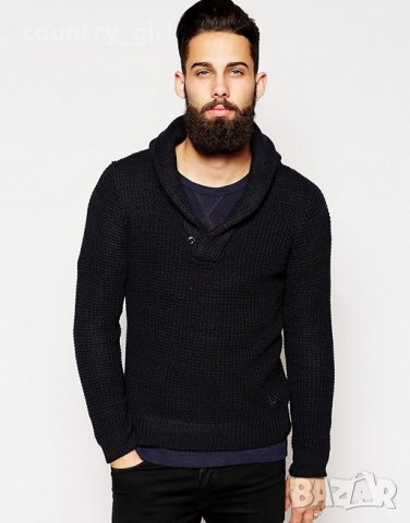 g-star gralvent shawl collar knit - страхотен мъжки пуловер