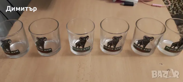 Продавам 6 броя чаши с надпис блек рам уиски , снимка 2 - Чаши - 49226676