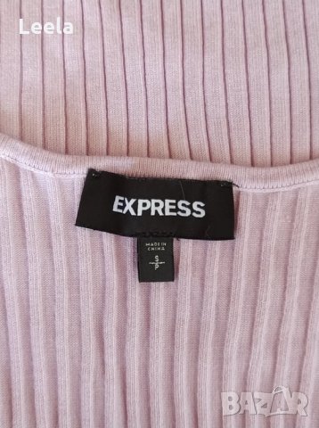 Розова рипсена блуза Express, снимка 3 - Тениски - 28891403