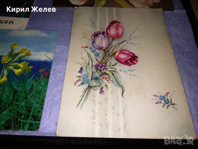 ЛОТ 4 Стари ПОЩЕНСКИ КАРТИЧКИ ФЛОРАЛНА ТЕМАТИКА ЦВЕТЯ НОВА ГОДИНА 36019, снимка 5 - Филателия - 39421172