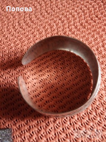 Стара руска сребърна гривна с пауни  поръчкова  ръчна изработка, снимка 6 - Гривни - 26452546