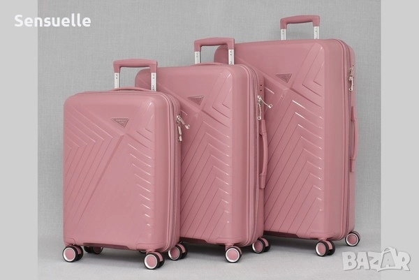 Комплект 3 куфара - различни цветове, снимка 2 - Куфари - 52673162