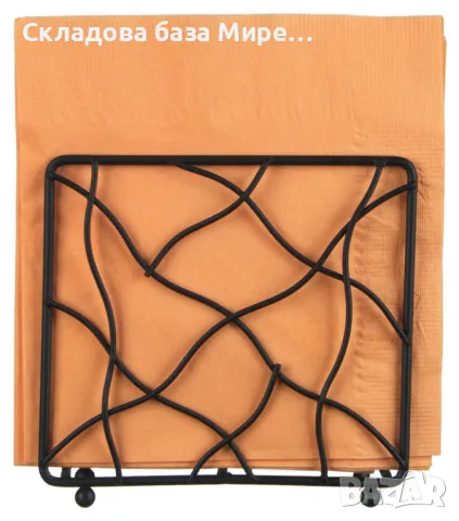 Метален салфетник, 14x4.5x14 сантиметра, снимка 1