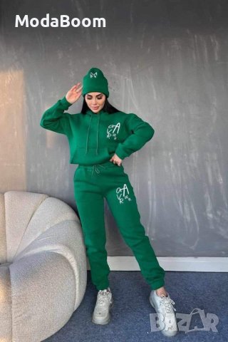 🤩Дамски ватирани екипи + ПОДАРЪК💥 Шапка🎁🤩, снимка 5 - Спортни екипи - 43512989