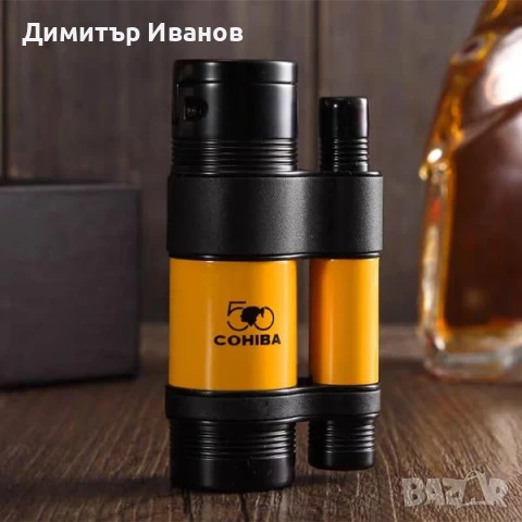 Cohiba подаръчен комплект от запалка, ножица и калъф за 2 пури, снимка 9 - Други - 50999499