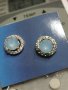 Обеци, обици с лунен камък и цирконий, снимка 9