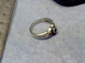 СТАР АНГЛИЙСКИ СРЕБЪРЕН ПРЪСТЕН СРЕБРО 925 с ГНЕЗДО За ВГРАЖДАНЕ на СКЪПОЦЕНЕН КАМЪК 47545, снимка 4