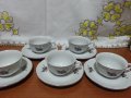 Стар български порцелан чашки за кафе барок, снимка 3
