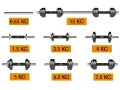 15кг/20кг Комплект 2бр Дъмбели + Щанга, чугун, стомана, Amonax, снимка 5