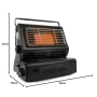 Преносим газов отоплител печка за къмпинг 1.3kW-18237, снимка 3