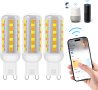 Wi-Fi Smart G9 LED крушки, 0%-100% 230V, 0,4-4W, 40LM-400LM, 3 броя, снимка 1 - Лед осветление - 44130735