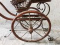 Страхотна детска количка от ратан, дърво и желязо , снимка 3