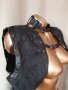 2XL/4XL К-т Черна кожена къса пола на плисета и елек за едра дама , снимка 9