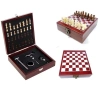НОВ КОМПЛЕКТ ЗА ВИНО В ЛУКСОЗНА ДЪРВЕНА КУТИЯ С АКСЕСОАРИ. СЕТ ЗА ВИНО С ШАХ. ШАХМАТНА ДЪСКА 2V1., снимка 8