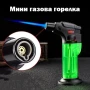 Мини газова горелка туристическа за къмпинг наргиле пури запалка сладкиши кухненска готвене малка, снимка 1