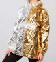 NIKE NSW Metallic Jacket Gold / Silver Sz S, снимка 1