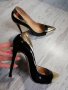 Лачени обувки - черно и златно, снимка 14