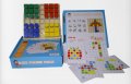 Дървена логическа мозайка, блокчета с табла и двустранни шаблони , снимка 1 - Образователни игри - 38832787