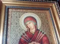 ОБР. ПР. БЦЫ СЕМИСТРЕЛЬНАЯ РУСКА ИЗТОЧНОПРАВСЛАВНА ИКОНА МНОГО КРАСИВА ИЗРАБОТКА ДЪРВЕНА РАМКА 47600, снимка 7