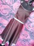 Шоколадово кафява елегантна рокля бюстие в комбинация с тюркоаз 2ХЛ, снимка 3