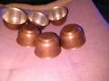 Медно канче за кафе Н-110мм фи 75мм с 6 медни чаши Н-45мм и фи 75мм нови, снимка 5