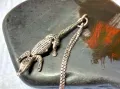 ФИНА ИТАЛИАНСКА СРЕБЪРНА ВЕРИЖКА с АРТ ВИСУЛКА СРЕБЪРЕН КРОКОДИЛ - СРЕБРО 925 РЪЧНА РАБОТА 45590, снимка 8