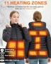 Нова Отопляема дамска жилетка 11 нагревателя, 3 степени, бързо загряване, снимка 3