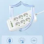 Разклонител 220V с 6 гнезда, 4 USB порта + 2xType C, Digital One SP00985, Бял, 1.5 м, 2500W, с ключ, снимка 4