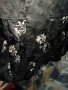 Черно кадифе със сребристи цветя, снимка 3