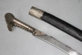 Стар османски балкански сребърен ятаган. Сребърна дръжка., снимка 3