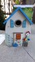 Декоративна къща за птици - Living Garden , син и бял цвят, снимка 5