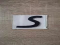 Porsche S черен мат емблема голям размер, снимка 1