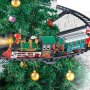 Коледно влакче на релси за елхата със светлина и звук, снимка 4