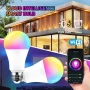 WiFi Димируема RGBCW LED крушка Tuya E27 15W Smart Life APP Съвместима с Alexa Google Home и Alice, снимка 11