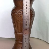 Медна ваза ръчна изработка, снимка 2 - Антикварни и старинни предмети - 37693992