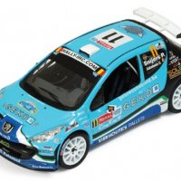 Peugeot 207 S2000 P.SNIJERS/C.COKELAERE 2010 - мащаб 1:43 на IXO моделът е нов в PVC дисплей-кейс, снимка 1 - Колекции - 28830094