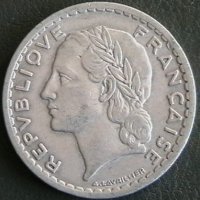 5 франка 1948 (отворена 9), Франция, снимка 2 - Нумизматика и бонистика - 28434480