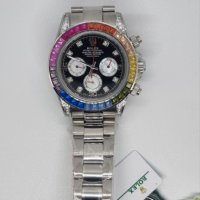 Часовник Rolex Daytona Rainbow Silver Cosmograph 40mm Automatic, снимка 2 - Мъжки - 43325698