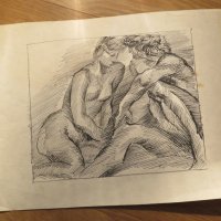 картина  Мъж и жена в ухажване и  нежност - едно  красиво общуване на телата  18 + , снимка 2 - Картини - 28077922