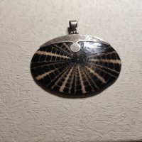 Сребърна висулка-обков изработена от черупки (13), снимка 12 - Колиета, медальони, синджири - 43148189