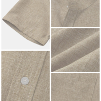 Пролетно-лятна ежедневна мъжка риза от памучен плат с къс ръкав, 6цвята , снимка 14 - Ризи - 44901083