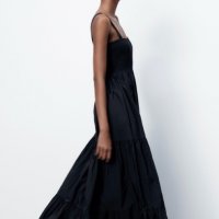 Дамска черна рокля, снимка 4 - Рокли - 33216357