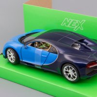 Bugatti Chiron 2016 - мащаб 1:24 на Welly моделът е нов в кутия, снимка 2 - Колекции - 38484027