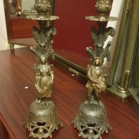 Красиви антикварни френски свещници , снимка 3 - Антикварни и старинни предмети - 38418094