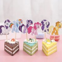 24 бр Малкото Пони My Little Pony топери украса декорация за мъфини кексчета торта и парти, снимка 1 - Други - 18094636