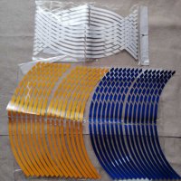 Гланцирани стикери лепенки в различен цвят за джанта на кола автомобил мотор велосипед , снимка 3 - Аксесоари и консумативи - 33655527