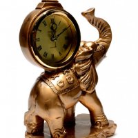 Фигура слон с часовник, снимка 2 - Други ценни предмети - 39487166