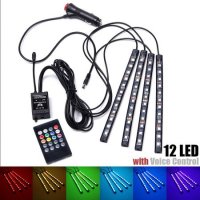 LED ленти Automat CR - 104, цветомузика за автомобил, Интериорно осветление 12 диода, снимка 4 - Аксесоари и консумативи - 26779050